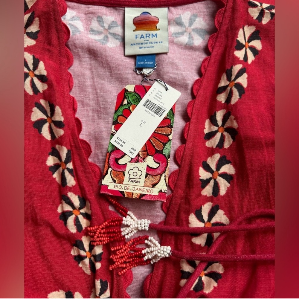 FARM Rio Red and Orange Floral Jumpsuit - Picture 10 of 10